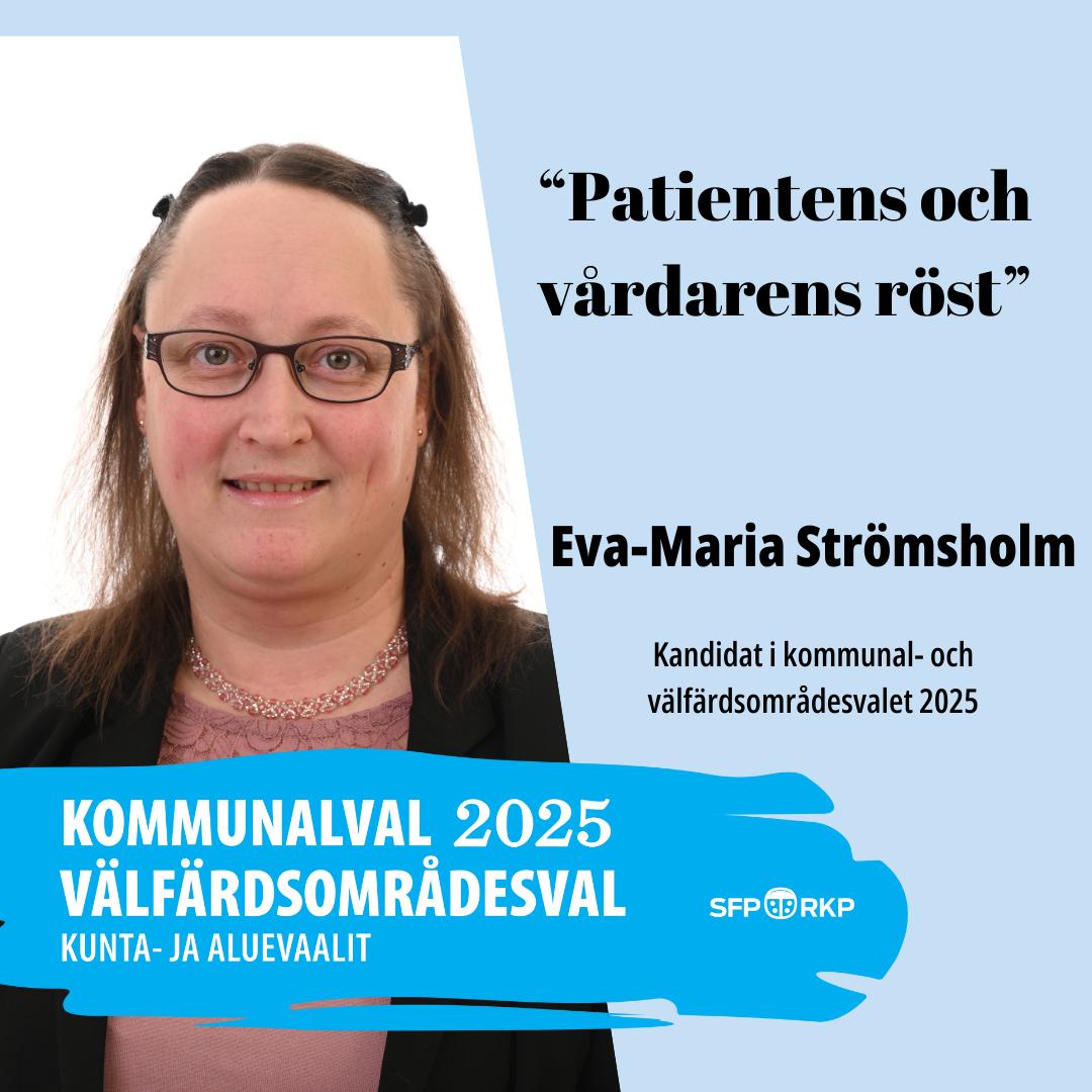 Bild på Eva-Maria Strömsholm i ett en skog med höstlöv