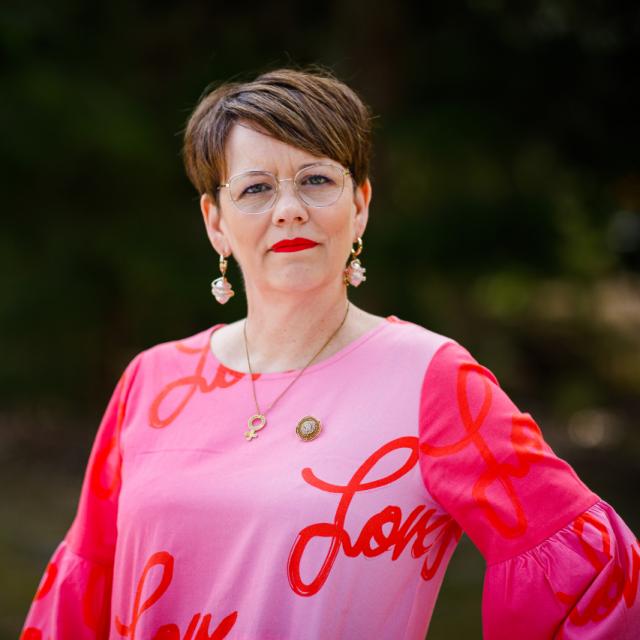 Bild på Pia Sundell, förbundsordförande för Svenska Kvinnoförbundet