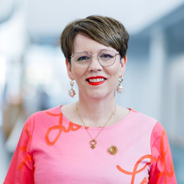 Bild på Pia Sundell, förbundsordförande för Svenska Kvinnoförbundet