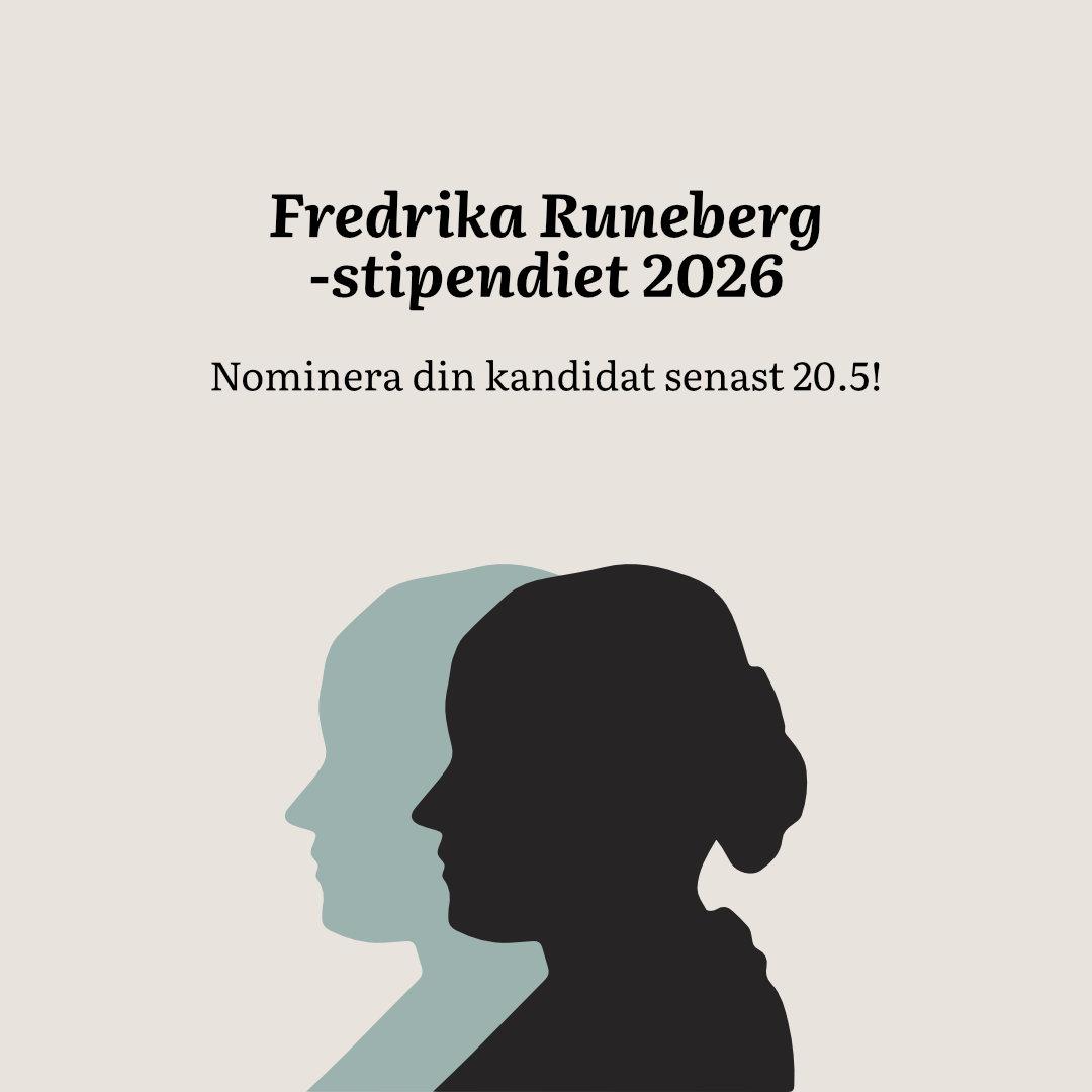 Fredrika Runeberg-stipendiet 2026